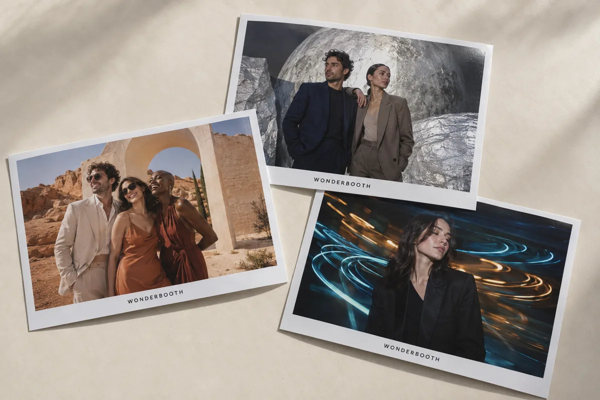Una collezione di stampe fotografiche WonderBooth